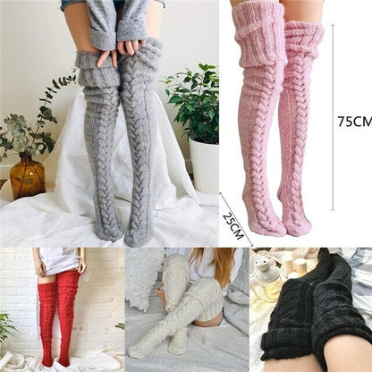 🔥Hot Sale 50% OFF🔥-Warm Over Knee Extra Long Knitted Socks