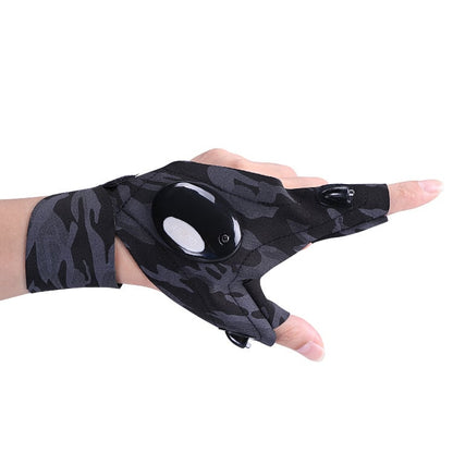 🔥LED Flashlight Waterproof Gloves - Practical Durable Fingerless Gloves✨