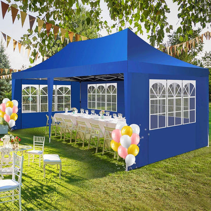 🔥[Hot sale]🔥10x20Pop up Canopy Tent with 6 sidewalls Commercial Heavy Duty Canopy UPF 50+ All Weather Waterproof Outdoor Wedding Party Tents
