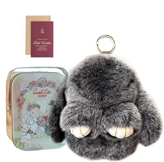 🔥Hot Sale 49% Off🔥-Handmade Soft Charms Bunny Keychain🐰