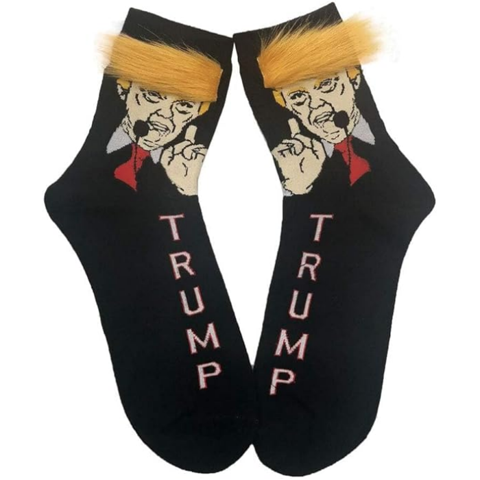 🤣Funny Trump Socks With Hair