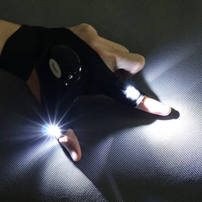 🔥LED Flashlight Waterproof Gloves - Practical Durable Fingerless Gloves✨