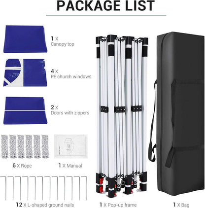 🔥[Hot sale]🔥10x20Pop up Canopy Tent with 6 sidewalls Commercial Heavy Duty Canopy UPF 50+ All Weather Waterproof Outdoor Wedding Party Tents