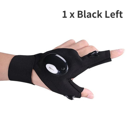 🔥LED Flashlight Waterproof Gloves - Practical Durable Fingerless Gloves✨