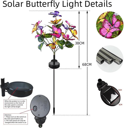 🔥Hot Sale 49% OFF🦋💐Solar Butterfly Lights Outdoor