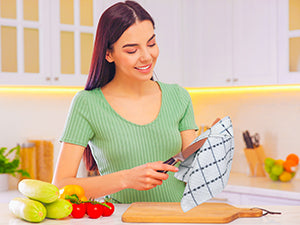 Utopia Towels - Kitchen Towels 12 Pack, 15 x 25 Inches, 100% Ring Spun Cotton Super Soft and Absorbent Linen Dish, Tea and Bar Towels Set, Black