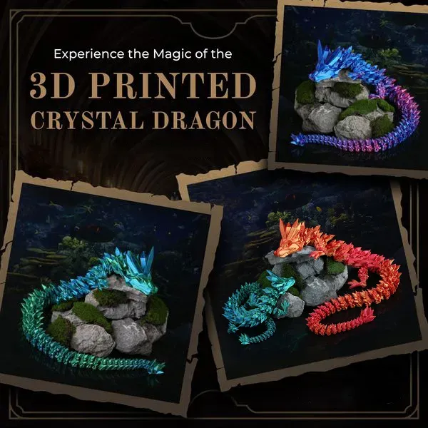 🔥LAST DAY SALE 49% OFF-🐉3D-Printed Articulated Crystal Dragon