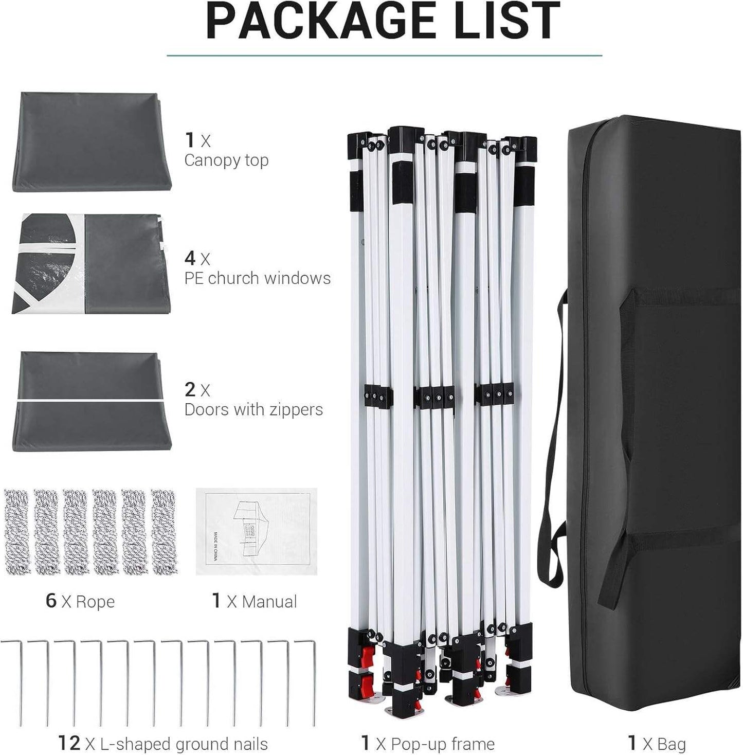 🔥[Hot sale]🔥10x20Pop up Canopy Tent with 6 sidewalls Commercial Heavy Duty Canopy UPF 50+ All Weather Waterproof Outdoor Wedding Party Tents